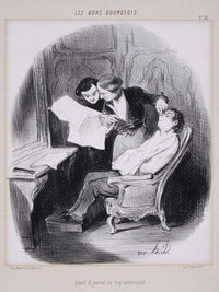 Les Bons Bourgeois Quand Le Journal Est Trop Interessant By Honore Daumier Fine Art Print