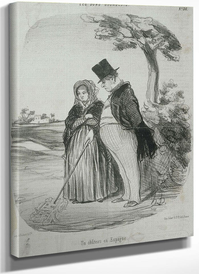 Les Bons Bourgeois Un Chateau En Espagne By Honore Daumier Fine Art Print
