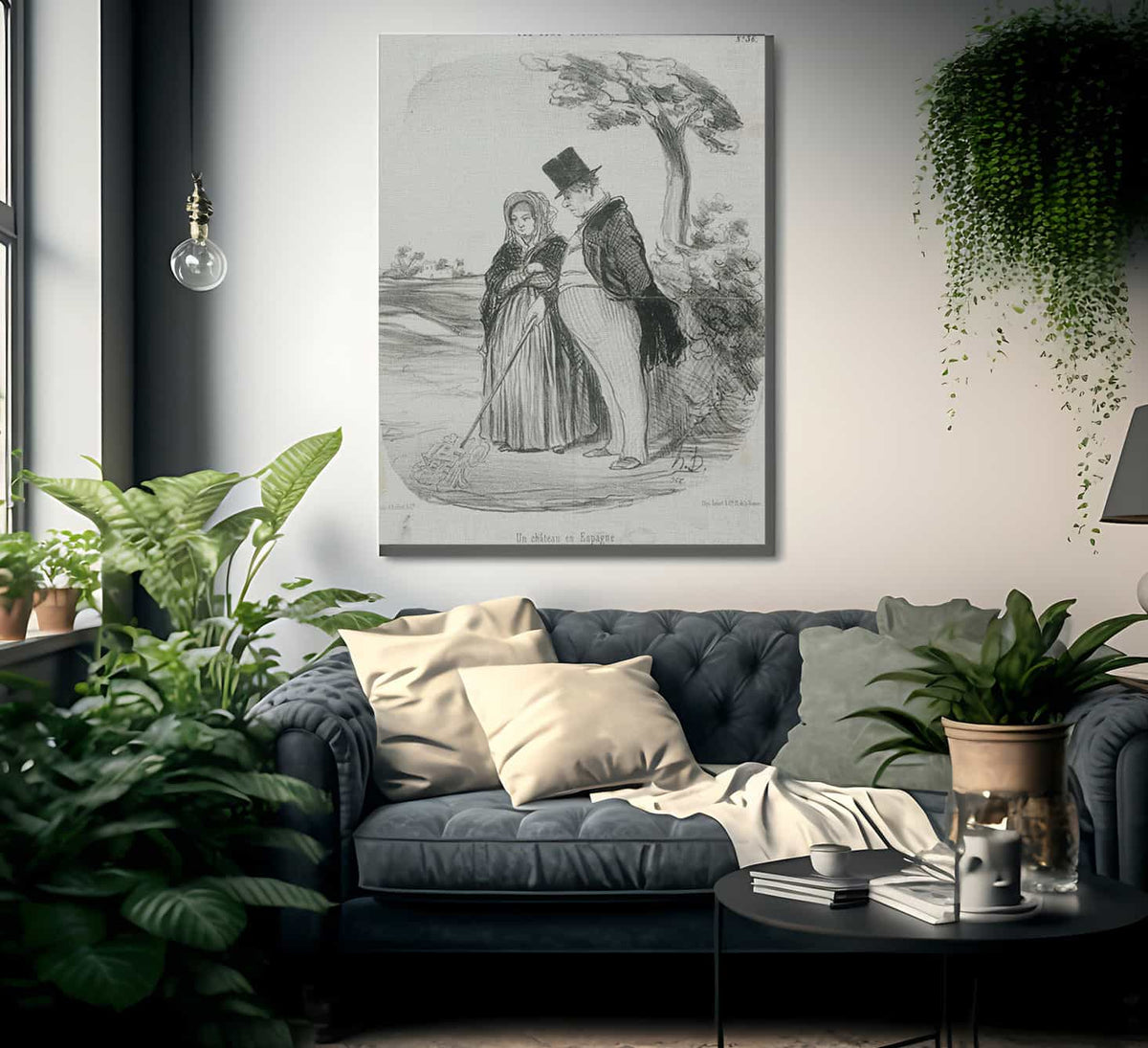 Les Bons Bourgeois Un Chateau En Espagne By Honore Daumier Fine Art Print
