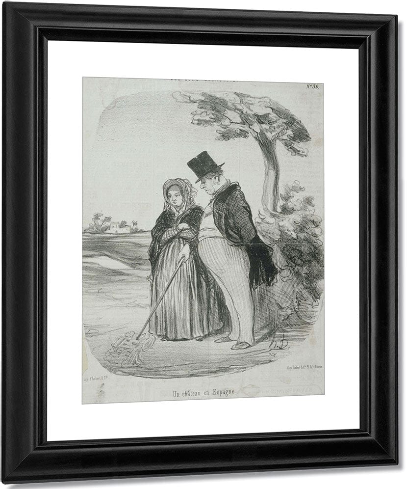 Les Bons Bourgeois Un Chateau En Espagne By Honore Daumier Fine Art Print