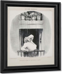 Les Bons Bourgeois Un Voisin Qui Se Plaint De Ce Qu'on Arrose By Honore Daumier Fine Art Print