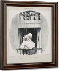 Les Bons Bourgeois Un Voisin Qui Se Plaint De Ce Qu'on Arrose By Honore Daumier Fine Art Print