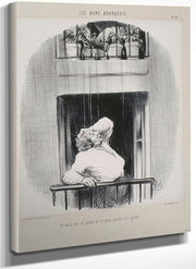 Les Bons Bourgeois Un Voisin Qui Se Plaint De Ce Qu'on Arrose By Honore Daumier Fine Art Print