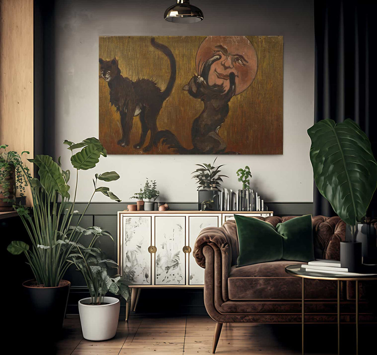 Les Chats Noirs By Henri Riviere Fine Art Print