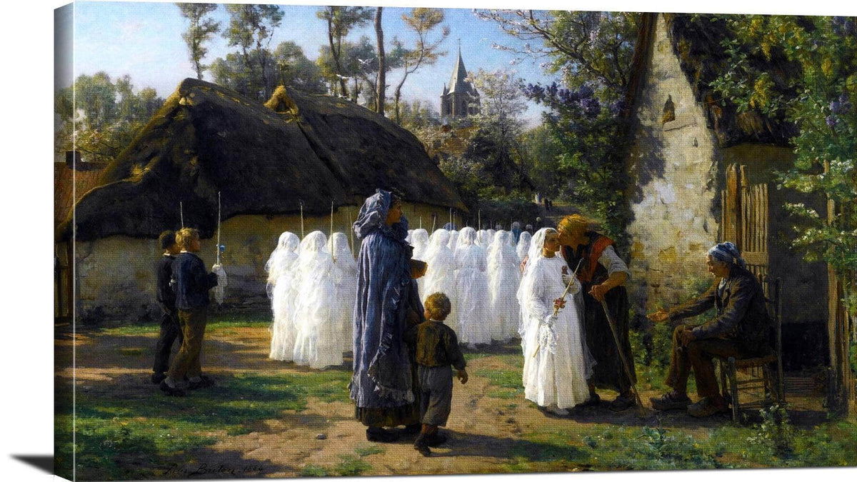 Les Communiants Painting Jules Breton Canvas Art Fine Art Print