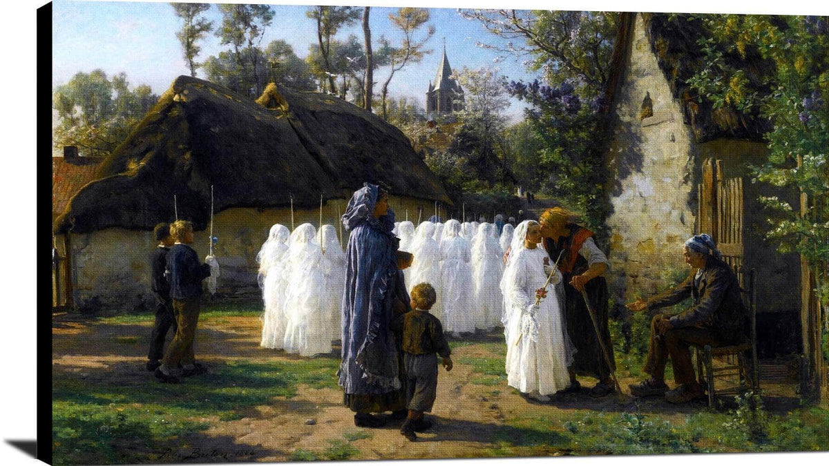 Les Communiants Painting Jules Breton Canvas Art Fine Art Print