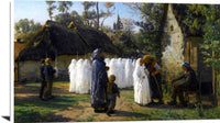 Les Communiants Painting Jules Breton Canvas Art Fine Art Print