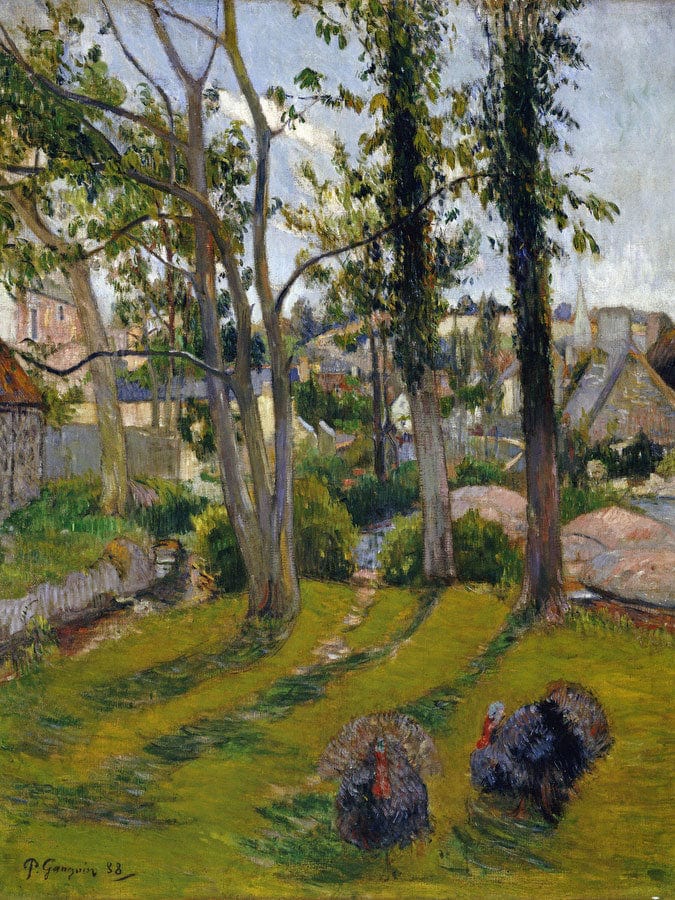 Les Dindons (Pont Aven Landscape), 1888 By Eugene Henri Paul Gauguin Fine Art Print