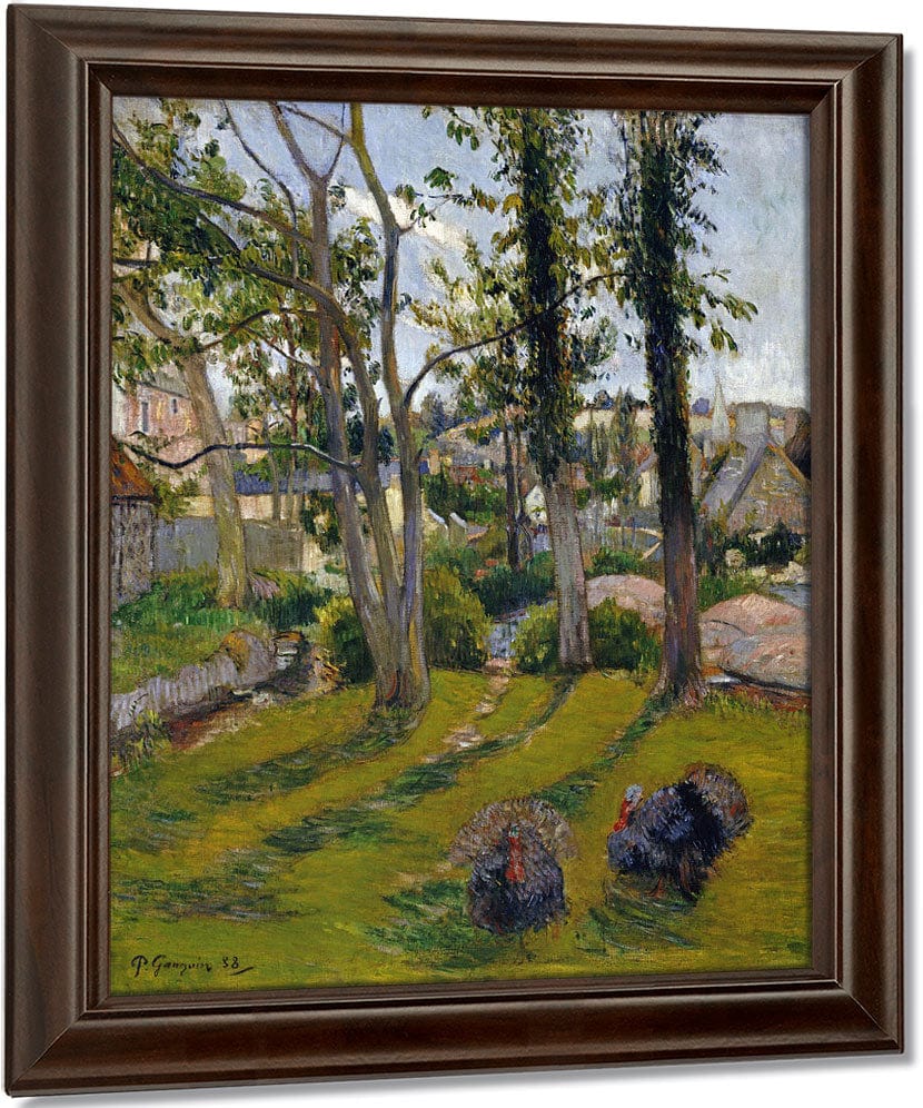 Les Dindons (Pont Aven Landscape), 1888 By Eugene Henri Paul Gauguin Fine Art Print