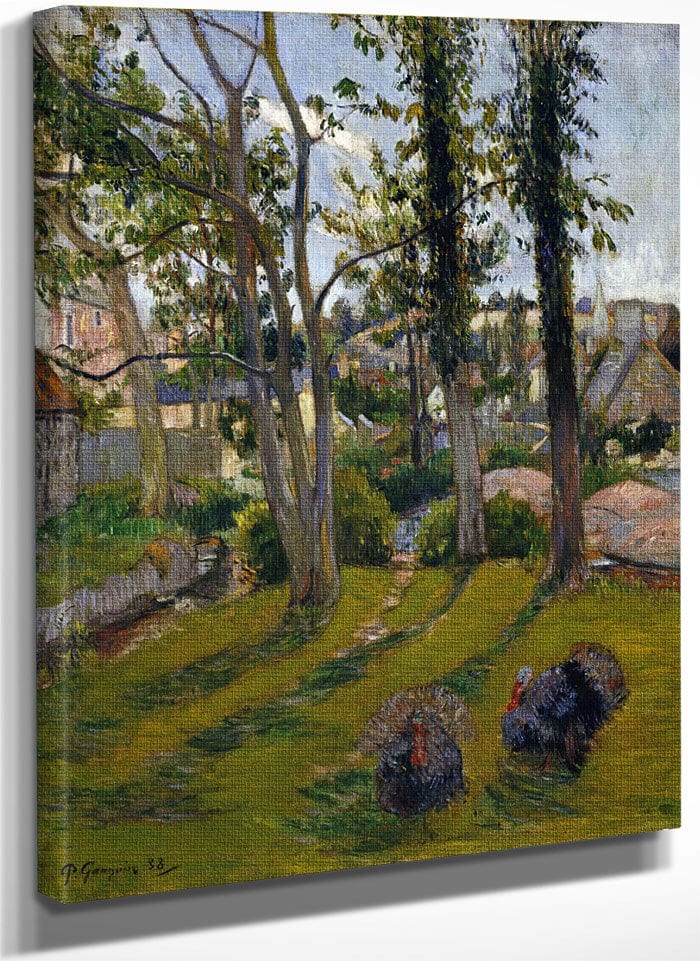 Les Dindons (Pont Aven Landscape), 1888 By Eugene Henri Paul Gauguin Fine Art Print