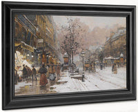 Les Grands Boulevards À Paris By Eugene Galien Laloue Fine Art Print