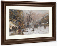 Les Grands Boulevards À Paris By Eugene Galien Laloue Fine Art Print