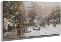 Les Grands Boulevards À Paris By Eugene Galien Laloue Fine Art Print