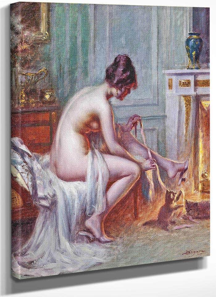 Les Jeunes Chats By Enjolras Delphin Fine Art Print