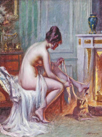 Les Jeunes Chats By Enjolras Delphin Fine Art Print