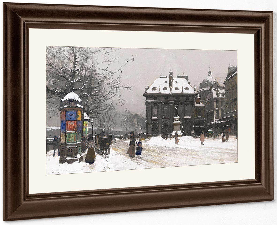 Les Quais De La Seine Lhiver By Eugene Galien Laloue Fine Art Print
