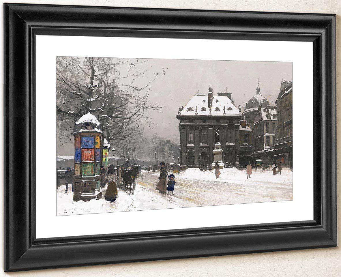 Les Quais De La Seine Lhiver By Eugene Galien Laloue Fine Art Print