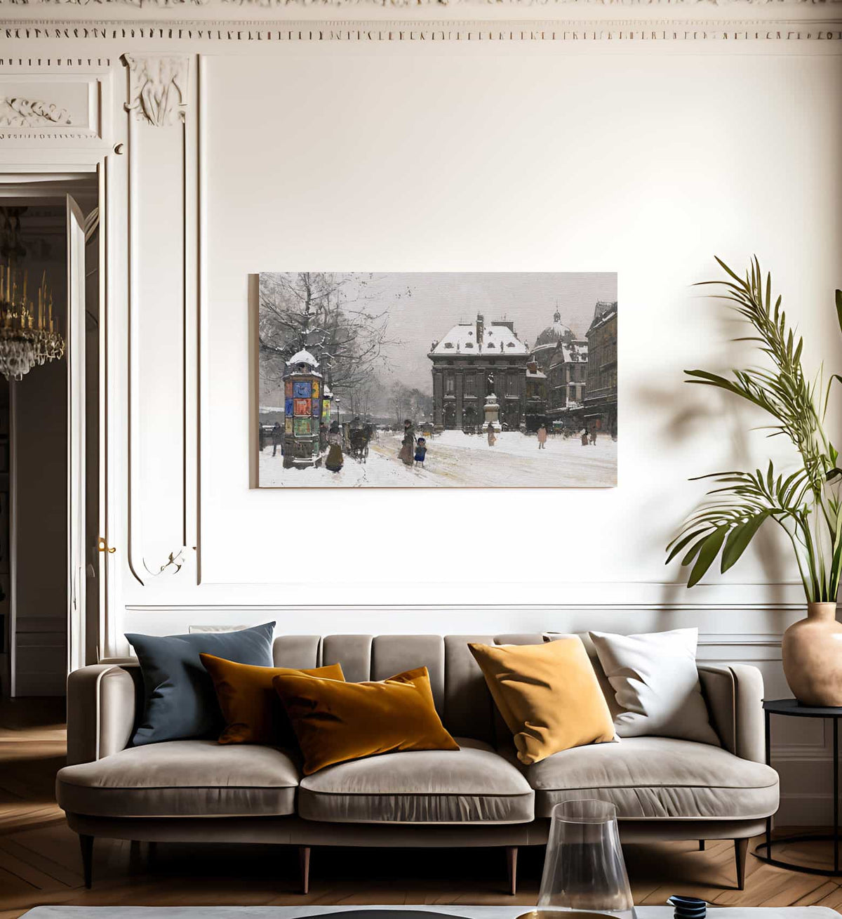 Les Quais De La Seine Lhiver By Eugene Galien Laloue Fine Art Print