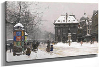 Les Quais De La Seine Lhiver By Eugene Galien Laloue Fine Art Print