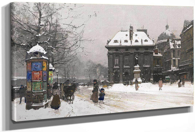 Les Quais De La Seine Lhiver By Eugene Galien Laloue Fine Art Print