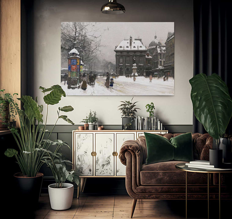 Les Quais De La Seine Lhiver By Eugene Galien Laloue Fine Art Print