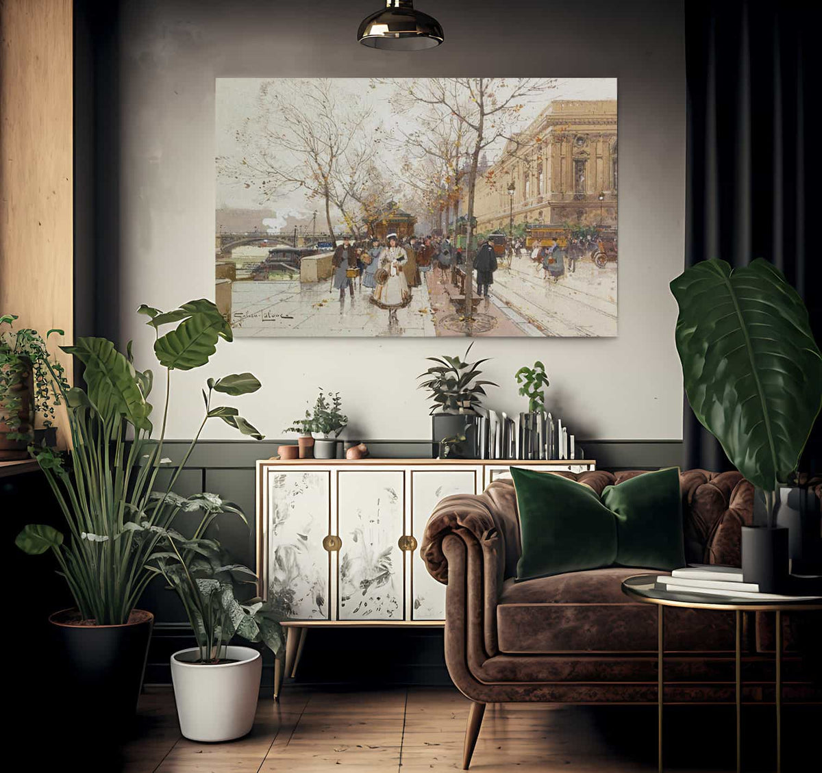 Les Quais Du Louvre By Eugene Galien Laloue Fine Art Print