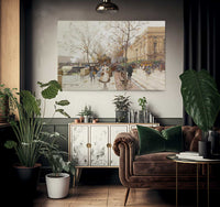 Les Quais Du Louvre By Eugene Galien Laloue Fine Art Print