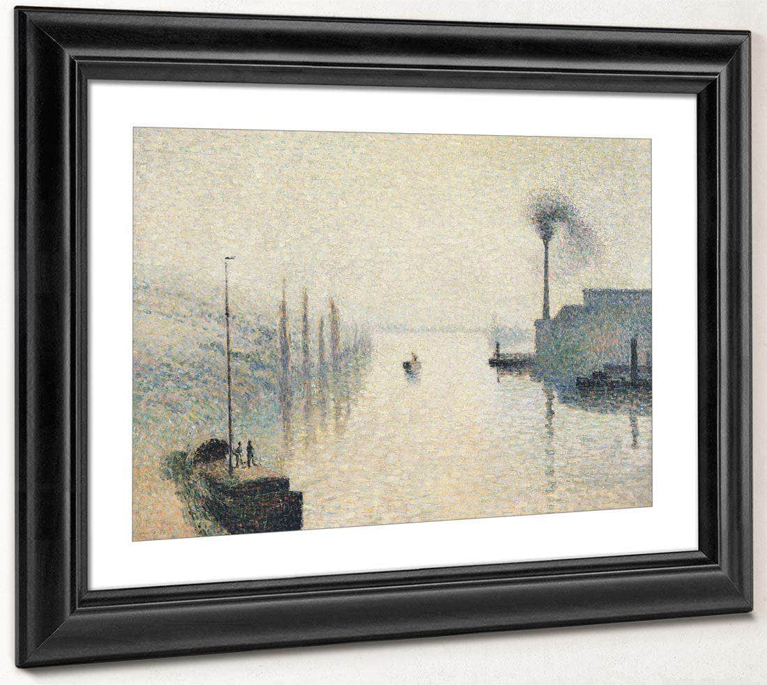 Li Le Lacroix Rouen The Effect Of Fog By Camille Pissarro Fine Art Print