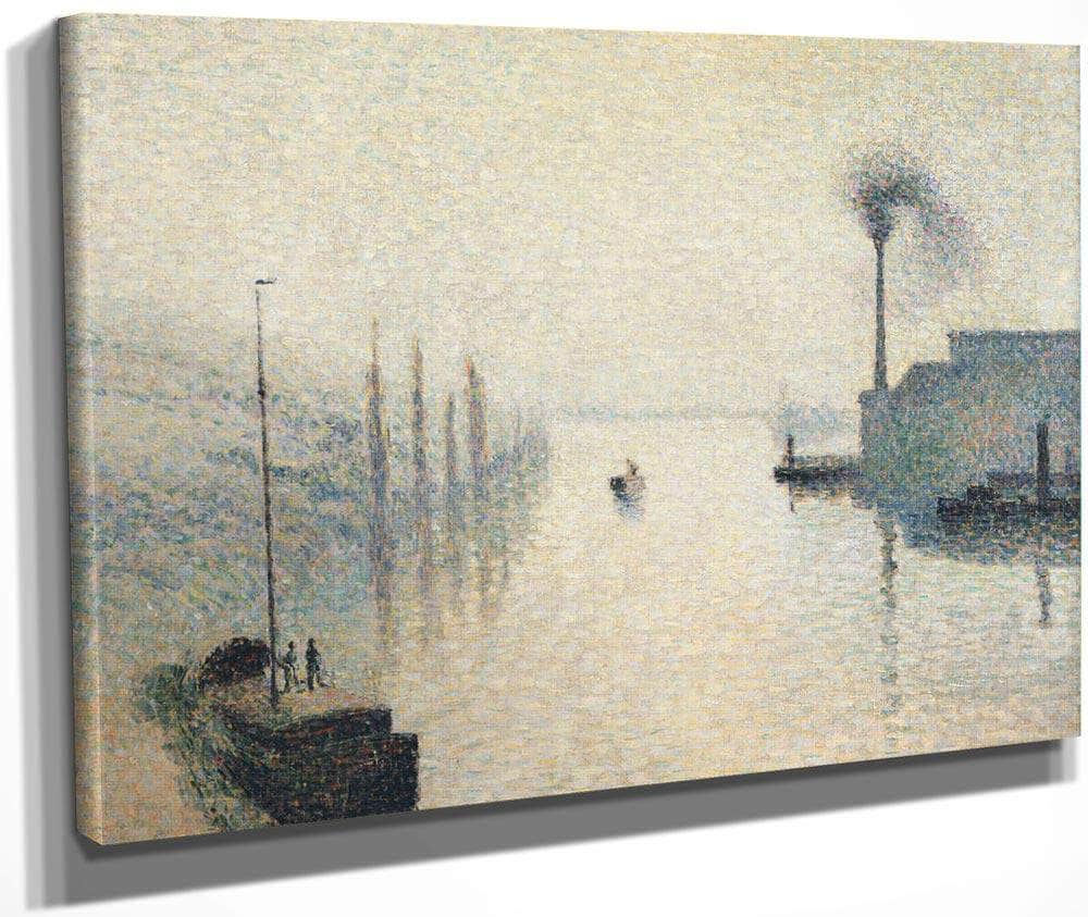 Li Le Lacroix Rouen The Effect Of Fog By Camille Pissarro Fine Art Print