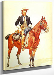 Lieutenant S.C.Robertson,Chiaf Of The Crow Scouts By Frederic Remington Fine Art Print