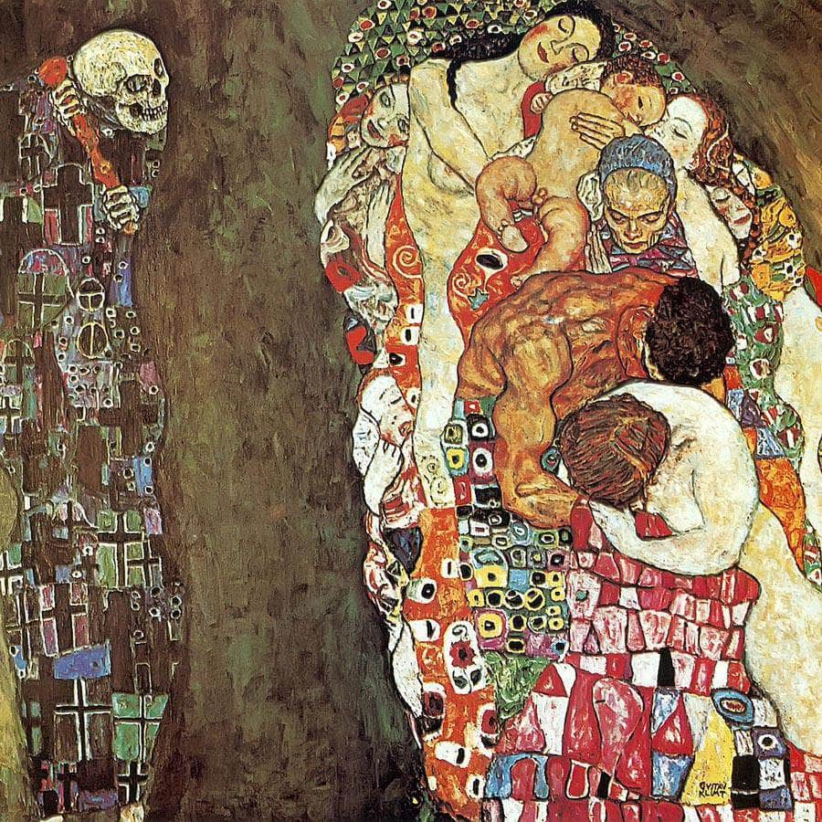 Life And Death By Gustav Klimt Fine Art Print