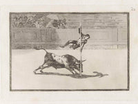 Ligereza Y Atrevimiento De Juanito Apinani En La De Madrid (The Agility And Audacity Of Juanito Apinani In [The Ring] At Madrid) From The Series La Tauromaquia By Francisco De Goya Fine Art Print