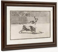 Ligereza Y Atrevimiento De Juanito Apinani En La De Madrid (The Agility And Audacity Of Juanito Apinani In [The Ring] At Madrid) From The Series La Tauromaquia By Francisco De Goya Fine Art Print