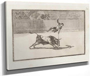 Ligereza Y Atrevimiento De Juanito Apinani En La De Madrid (The Agility And Audacity Of Juanito Apinani In [The Ring] At Madrid) From The Series La Tauromaquia By Francisco De Goya Fine Art Print