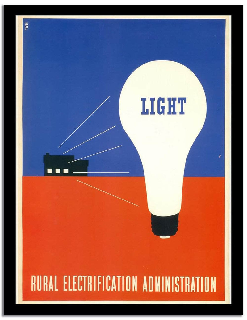 Light  Vintage Poster Fine Art Print