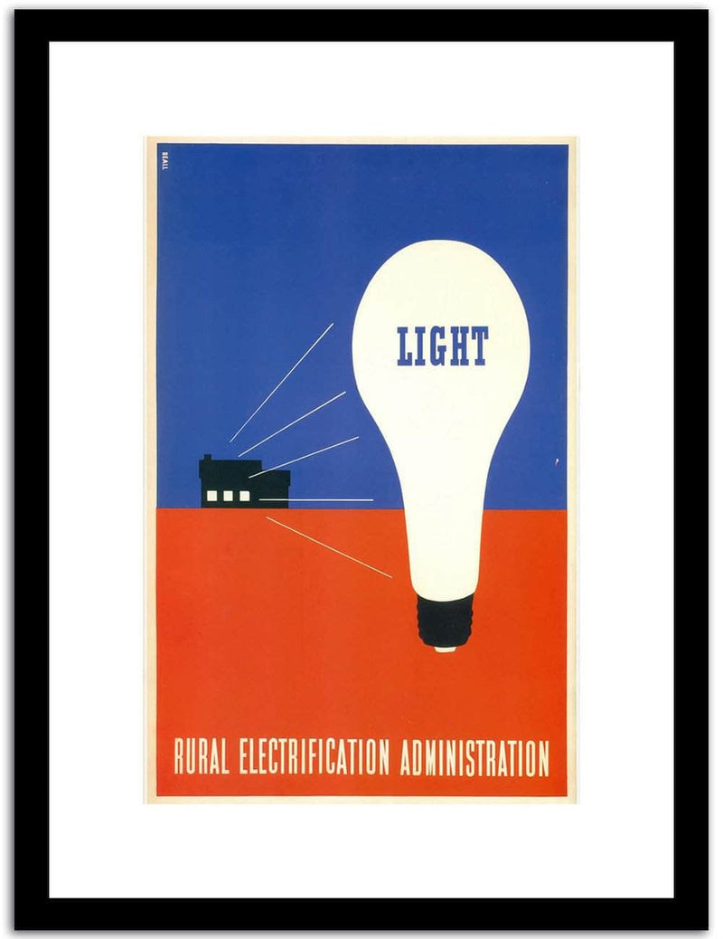 Light  Vintage Poster Fine Art Print