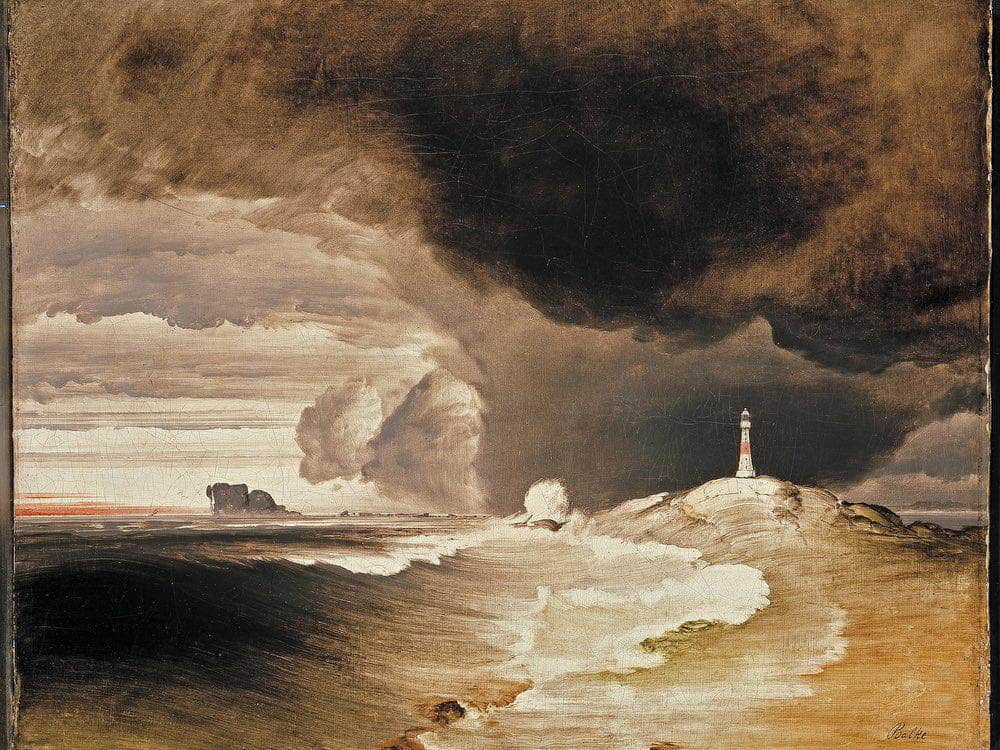 Lighthouse On The Norwegian Coast By Peder Balke Fine Art Print
