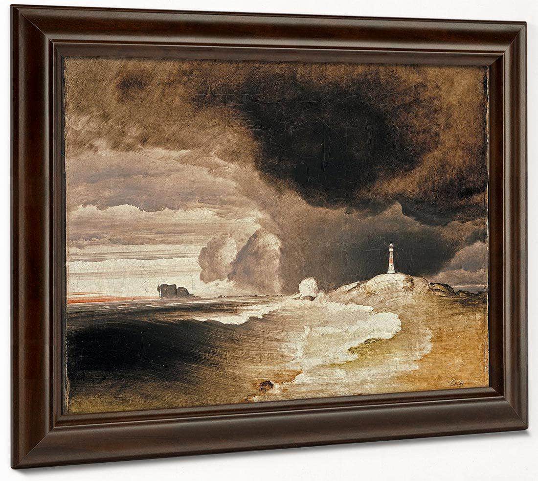 Lighthouse On The Norwegian Coast By Peder Balke Fine Art Print