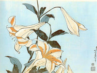 Lilies By Hokusai Fine Art Print