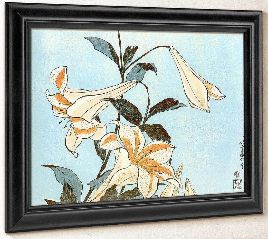 Lilies By Hokusai Fine Art Print