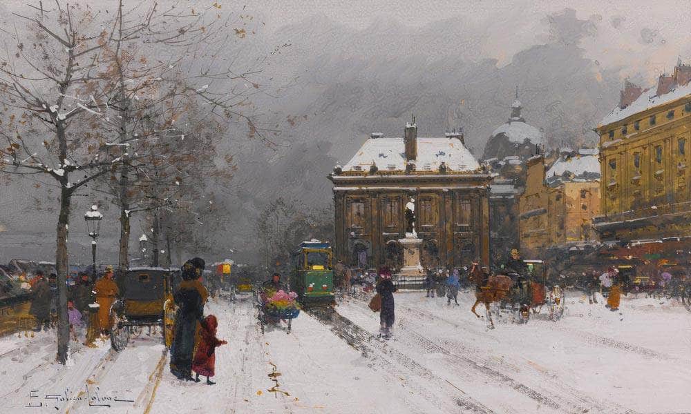 Linstitut Temps Mauvais By Eugene Galien Laloue Fine Art Print