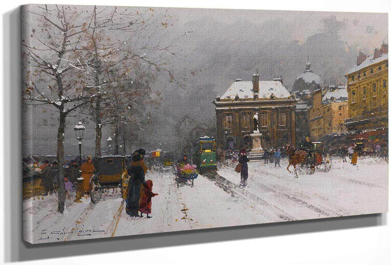 Linstitut Temps Mauvais By Eugene Galien Laloue Fine Art Print