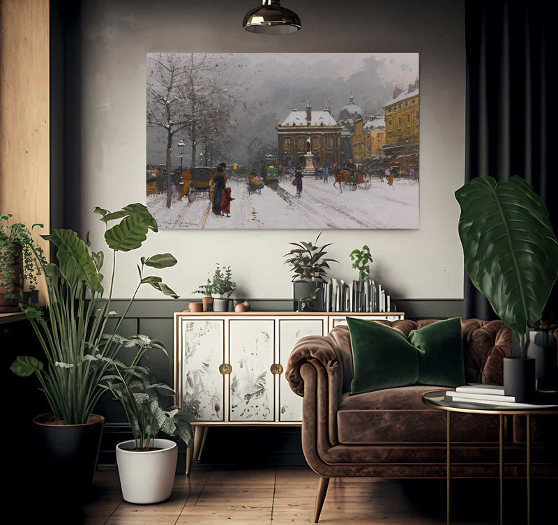 Linstitut Temps Mauvais By Eugene Galien Laloue Fine Art Print