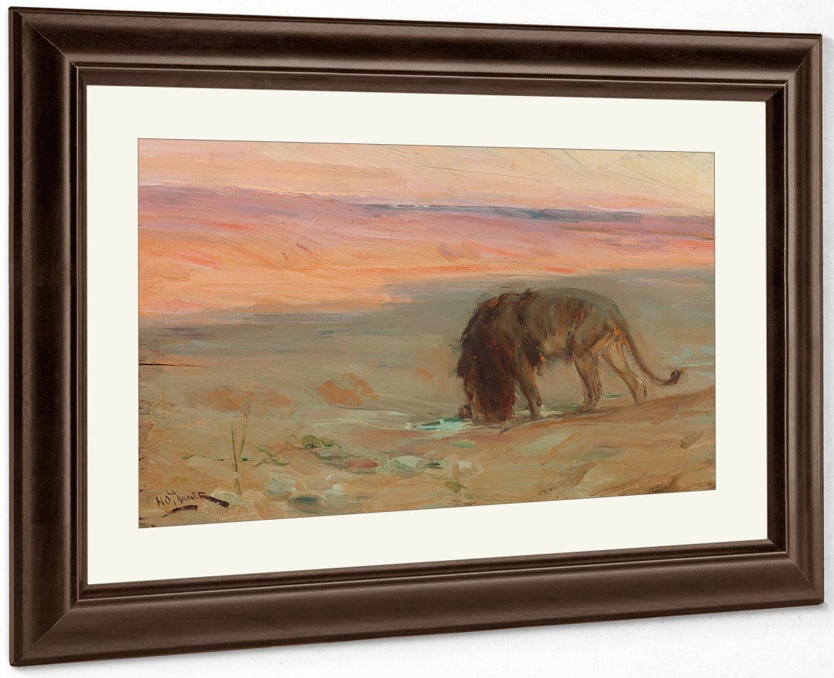 Lion Drinking 1897 By Henry Ossawa Tanner Fine Art Print