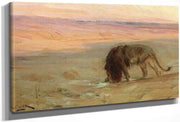 Lion Drinking By Henry Ossawa Tanner Fine Art Print