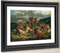 Lion Hunt By Eugene Delacroix Fine Art Print