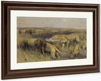Lions In The Savannah By Arthur Wardle Fine Art Print