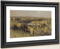 Lions In The Savannah By Arthur Wardle Fine Art Print