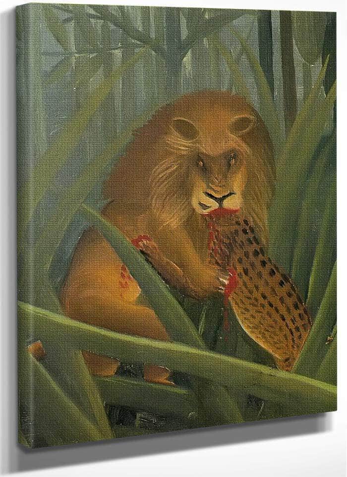 Lions Repast 1907 By Henri Rousseau Fine Art Print
