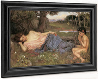 Listening To My Sweet Pipings By John Waterhouse Fine Art Print